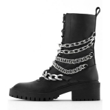 Ladies platform gold chain fashion new design ankle womens boots
